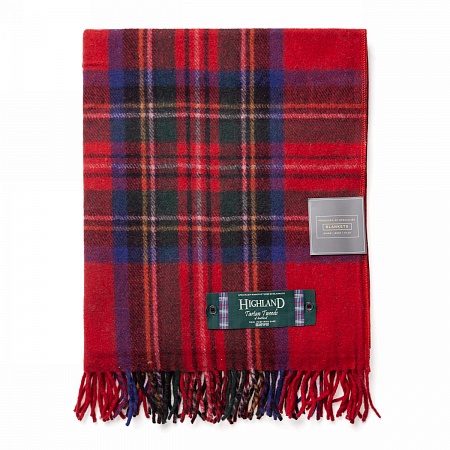 картинка Highland Wool Blend Tartan Knee Blanket STEWART ROYAL от магазина  Mykilt