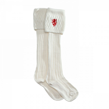 картинка Хосы Kilt Hose RED LION OFF WHITE от магазина  Mykilt