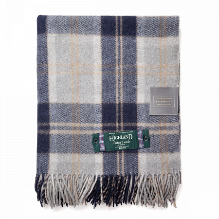 картинка Highland Wool Blend Tartan Blanket BANNOCKBANE SILVER от магазина  Mykilt