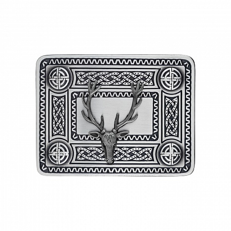 картинка Бляшка GM Belt Celtic Knot And Stag Mount от магазина  Mykilt
