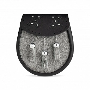 2Картинка Спорран GM Belt Semi Dress Sporran Embossed and Studded Bovine