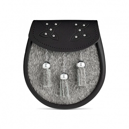 картинка GM Belt Semi Dress Sporran Embossed and Studded Bovine от магазина  Mykilt