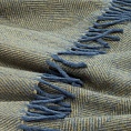картинка  Highland Wool Blend Tartan Blanket NAVY BLUE/OCHRE YELLOW от магазина  Mykilt