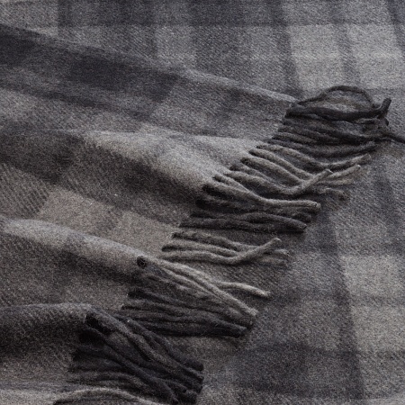 картинка Highland Wool Blend Tartan Blanket BUCHANAN GREY от магазина  Mykilt